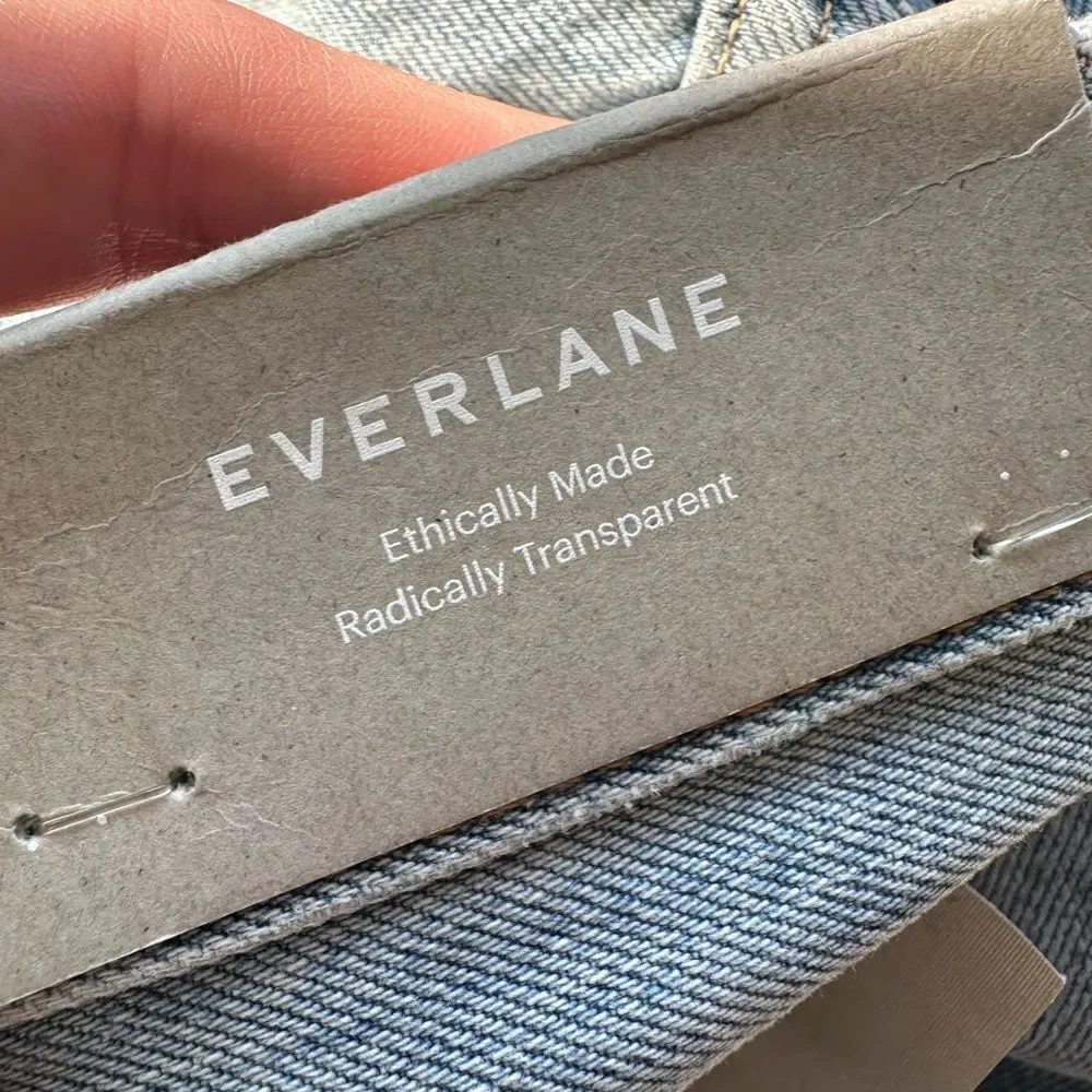 NWT EVERLANE‎ The '90s Cheeky Straight Jean Vintage Sunbleached Blue size 27